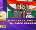 Asian Games: Manju-Baboo win 35km race walk mixed team bronze