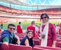 Ganguly and fly watch Arsenal crush Man United at The Emirates