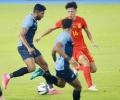 India football coach hails his 'heroes' despite China drubbing