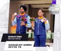 Asian Games: Sarabjot-Divya win silver in 10m air pistol mixed team event