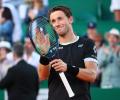 Ruud upsets Djokovic to join Tsitsipas in Monte Carlo final