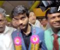 Candidates champ Gukesh returns to hero's welcome