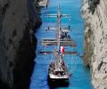 Olympic Flame Sails For France From Greece