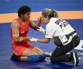 Olympics: Wrestler Nisha's brave battle ends in defeat