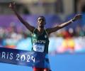 Ethiopia's Tola breaks Olympic record to win Marathon