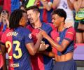 Lewandowski's magic saves the day for Barca