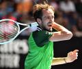 Gutsy Medvedev outlasts Hurkacz; Zverev stuns Alcaraz to enter semis