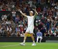 Wimbledon PIX: Sinner, Alcaraz advance; Ruud shocked