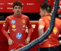 Ferrari's Leclerc fined for swearing