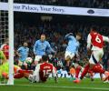 EPL PIX: Late drama rescues Man City against Arsenal