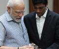 PM Modi meets chess players, hails historic dual Golds