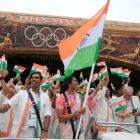 PIX: Flag bearers Sindhu, Kamal lead India in parade