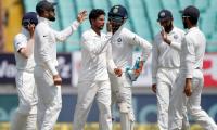 PHOTOS: Kuldeep shines as India rout WI for biggest win in Tests