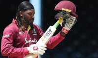 Gayle walks off in style after sizzling knock