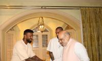 Hardik meets Home Minister Shah ahead of SL series