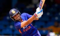 Shubman Gill reacts after rain robs him of maiden ton