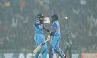 PIX: India 'turn' out tense win to level NZ T20 series