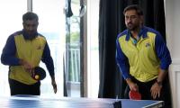 CSK's day off! Dhoni plays TT; Jadeja enjoys golf