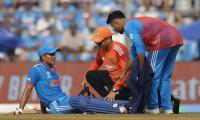 Blow for India: Gill retires hurt on 79