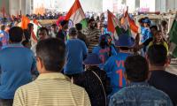 ICC World Cup final: PIX: It's a sea of blue at Motera