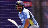 Rohit trains hard despite blow on thumb in the nets!