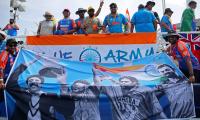 PIX: A sea of blue in Barbados