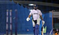 PIX: Rohit & Co practice under lights