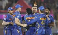 IPL PIX: MI continue winning run; Royals knocked out
