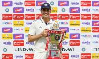 Gill tastes first Test series success as India beat WI