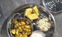 Veg Thali Recipe: Potato Curry, Peas Pulao, Dhokla, Raita and Rotli