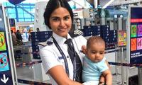 Female pilot takes baby to work. Here's what happened next!