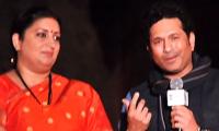 Why is Smriti Irani thanking Sachin Tendulkar?