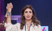 What is Shweta Bachchan doing on the ramp?