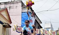 Lady Govindas Celebrate Dahi Handi