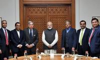 Budget: Modi meets Ambani, Tata, other biz leaders