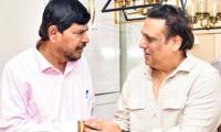 Govinda Shows Minister His Injured Leg