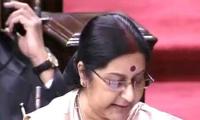 Opposition drowns out Sushma Swaraj's statement on Pakistan visit