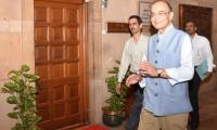 Jaitley returns as Finance Minister, meets officials