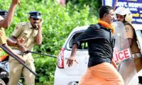 BJP protests claiming Sabarimala pilgrim killed in police action