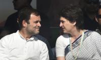 Sonia, Priyanka meet Rahul amid grim news for Cong