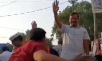 Kejriwal slapped during roadshow in Delhi