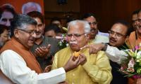 Diwali swearing-in for Khattar, Dushyant in Haryana