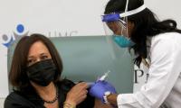 Kamala Harris gets 1st dose of Moderna COVID vaccine