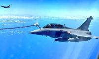 PHOTOS: On way to India, Rafales re-fuelled mid-air 