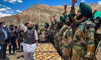 Prepared to give befitting reply: Rajnath in Ladakh