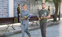 Zelenskyys Pay Homage To The Fallen