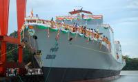 Boost to navy as stealth frigate INS Dunagiri launched