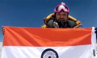 Singing Jana Gana Mana Atop Everest