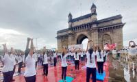 Yoga At The Gateway Of India