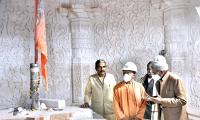 Yogi Inspects Ram Temple Construction